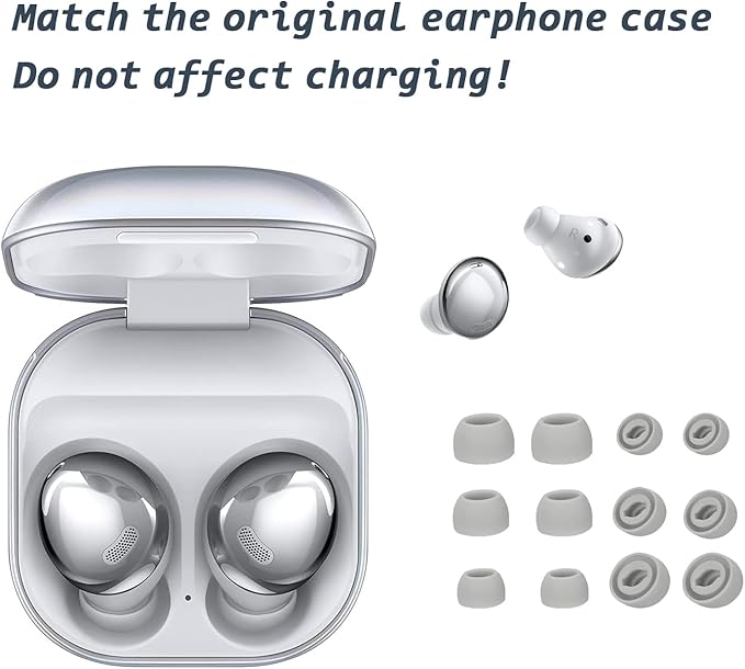 6 Pairs Replacement Eartips for Samsung Galaxy Buds Pro Headphones, Silicone - Image 8