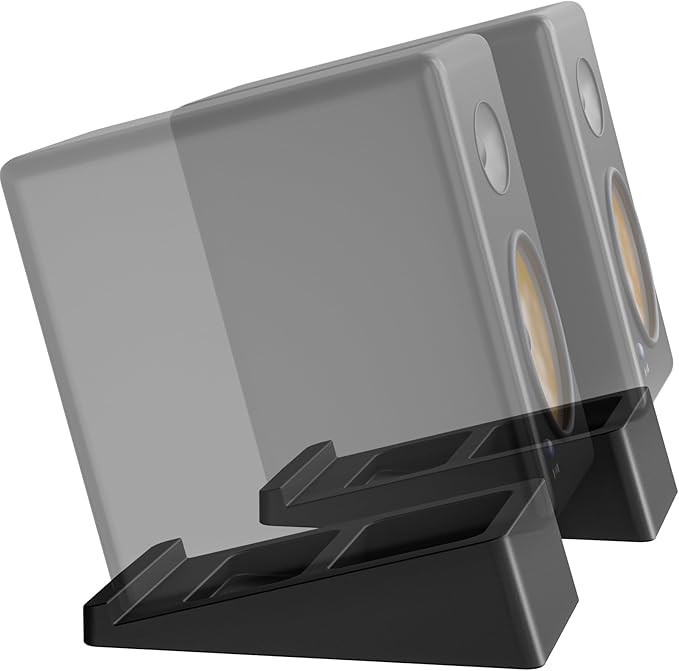 WALI Desktop Speaker Stand Riser, Desk Studio Speaker Wedge by WALI