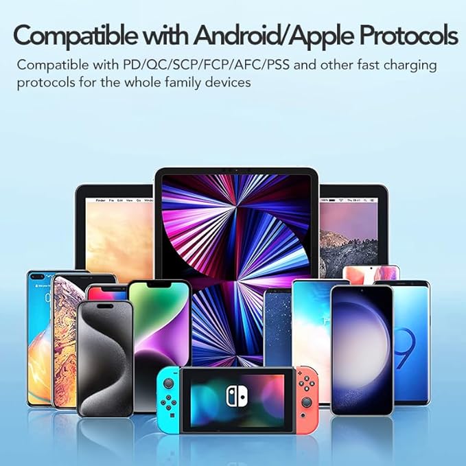 Retractable Car Charger, 4 in 1 Super Fast Car Phone Charger 60W, 2 Retractable - Image 7