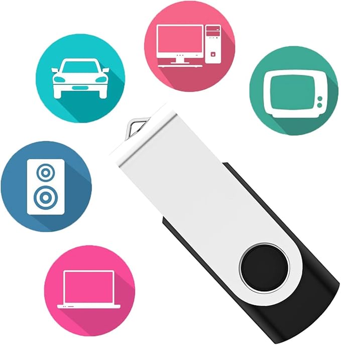 USB Flash Drive 4GB 50 Pack, Bulk USB 2.0 Flash Drives Thumb Drive Swivel - Image 4