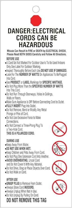 Amazon Basics 6 foot 2-Prong Indoor Rectangle Extension Cord Power Strip - Image 5