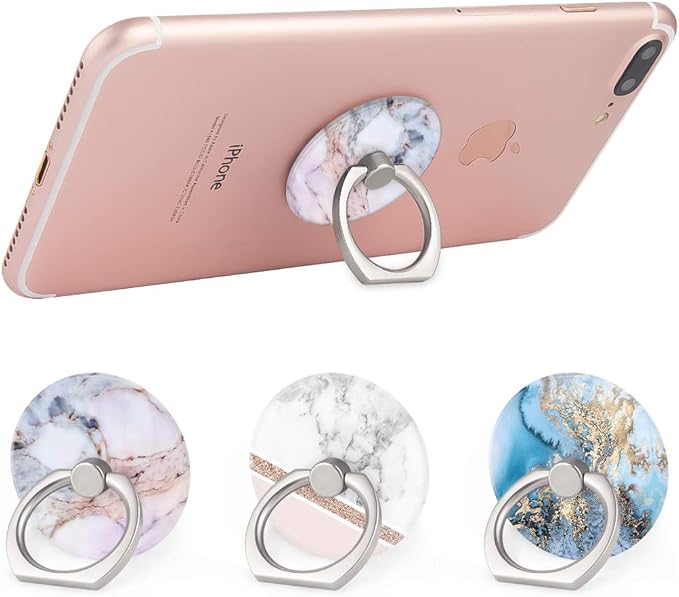 Bonoma Cell Phone Ring Holder Stand, 360 Rotation 3-Pack Universal Smartphone - Image 2
