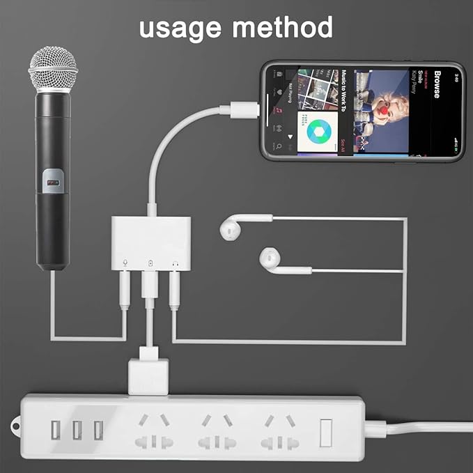 COVS Lightning to Microphone Audio Adapter, Upgraded 3 in 1 Dual 3.5mm - Image 3