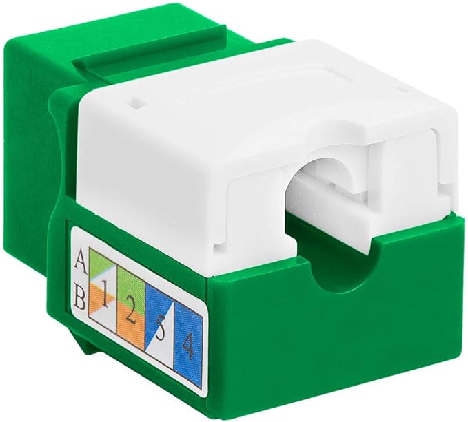 Cmple - RJ45 Keystone Jack 90 Degree Cat6 Keystone Jack Insert Punch Down RJ45 - Image 2
