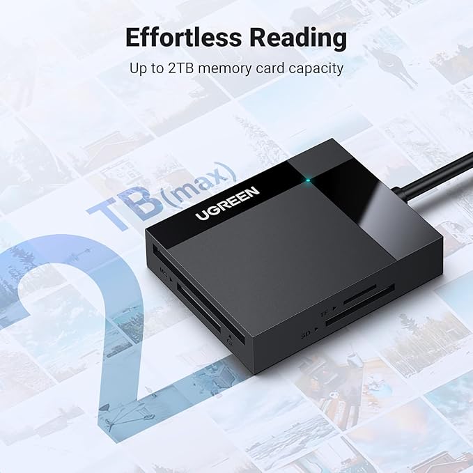 UGREEN SD Card Reader USB 3.0 Card Hub Adapter 5Gbps Read 4 Cards - Image 4