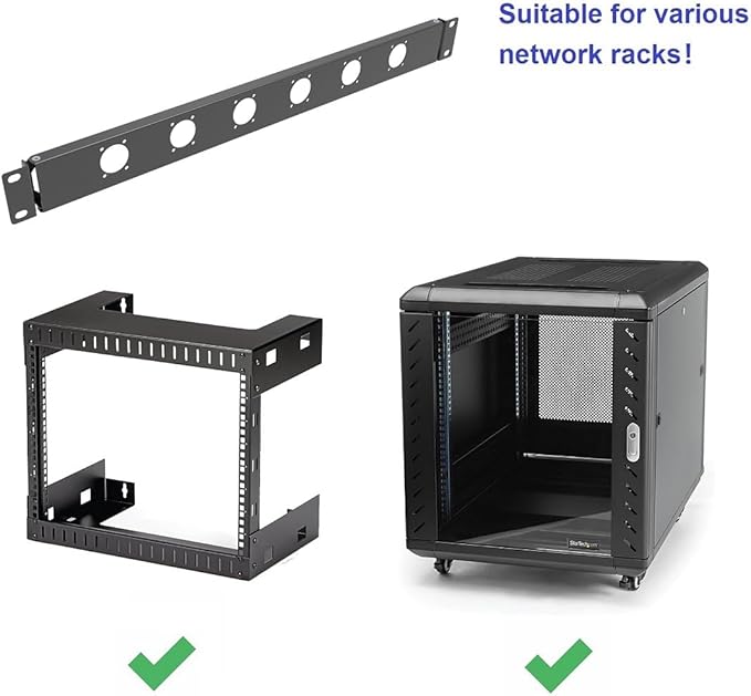 1U Hinged Rack Panel 6D XLR HDMI Audio Rack Mount Panel - Image 5