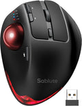 Wireless Trackball Mouse, Ergonomic Bluetooth Rechargeable Computer Mouse by SABLUTE