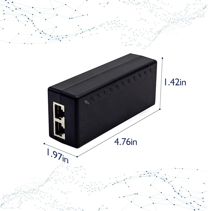 Gigabit PoE+ Injector Adapter - 30W 48V Power Over Ethernet Plus - - Image 7