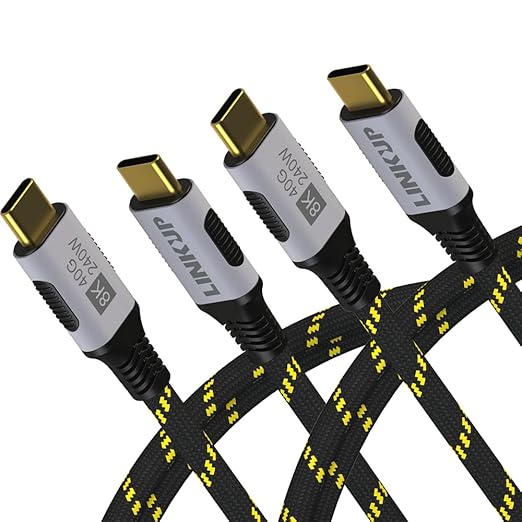 LINKUP USB 4.0 USB C to USB C Cable | Thunderbolt 4/3 Compatible | Type C by LINKUPTechnologies