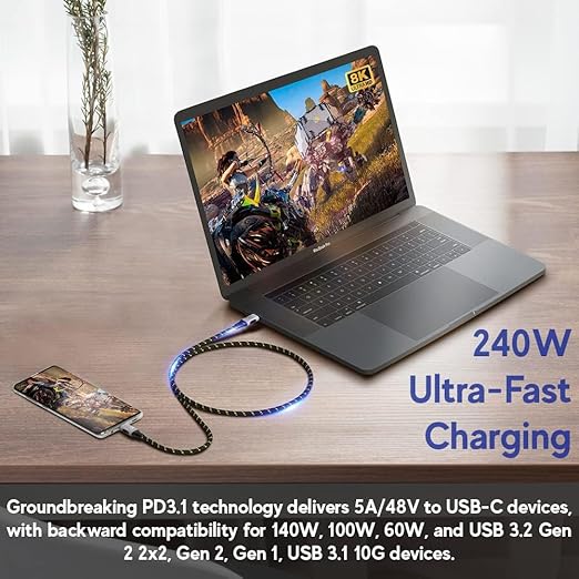 LINKUP USB 4.0 USB C to USB C Cable | Thunderbolt 4/3 Compatible | Type C - Image 4