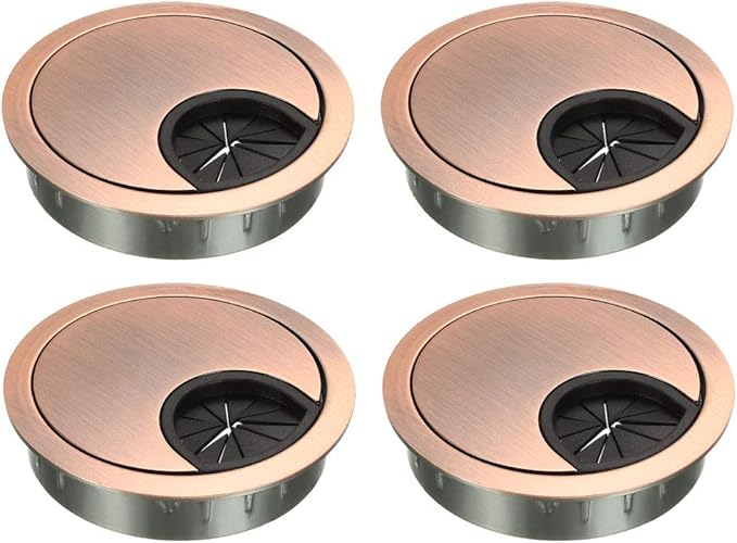 uxcell Cable Hole Cover, 2.1Inch/53mm Zinc Alloy Desk Wire Cord Cable Grommets by uxcell