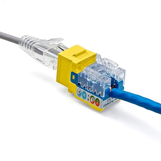trueCABLE Cat5e Keystone Jack, Unshielded, 90 Degree Punch-Down, PoE++ 100W - Image 7