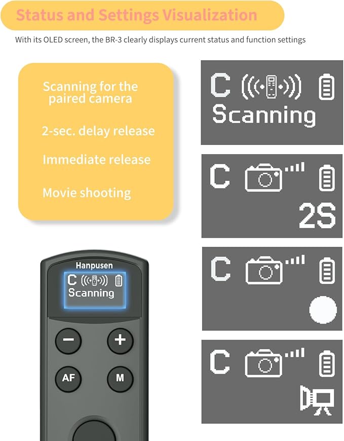 Hanpusen Rechargeable Camera Remote Control - Image 5