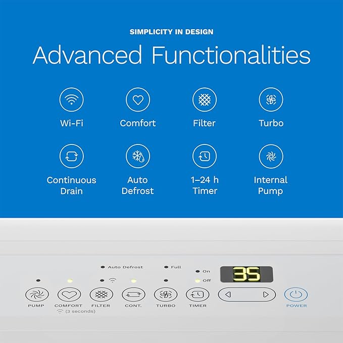 hOmeLabs 50 Pint Wi-Fi Dehumidifier - Image 5
