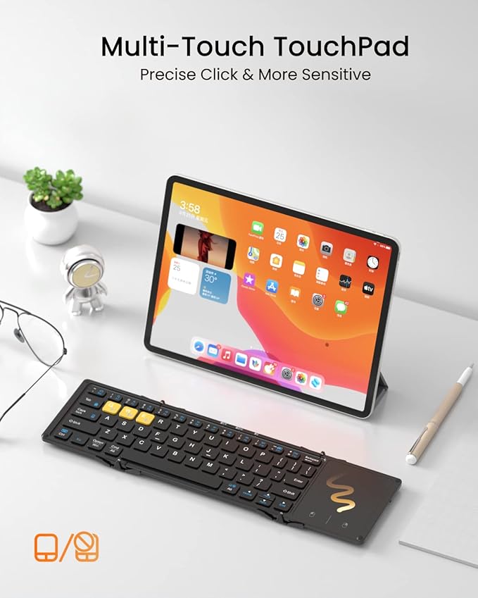 Foldable Bluetooth Keyboard, Wireless Portable Keyboard - Image 7