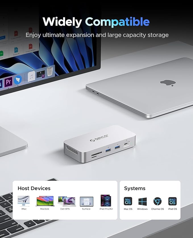 ORICO 512 GB External SSD Docking Station, SSD Expansion + Hub Extension - Image 8