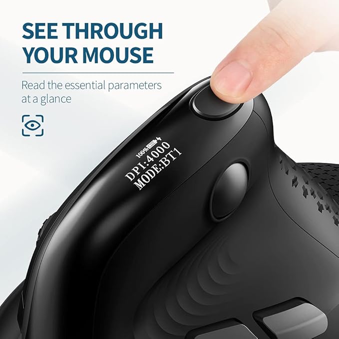 DeLUX Seeker Wireless Ergonomic Vertical Mouse - Image 2