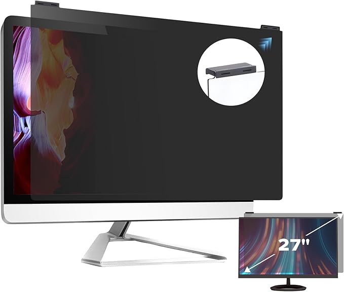Computer Privacy Screen Filter 27 Inch, 9H Hardness Hanging Computer Screen by Verponity
