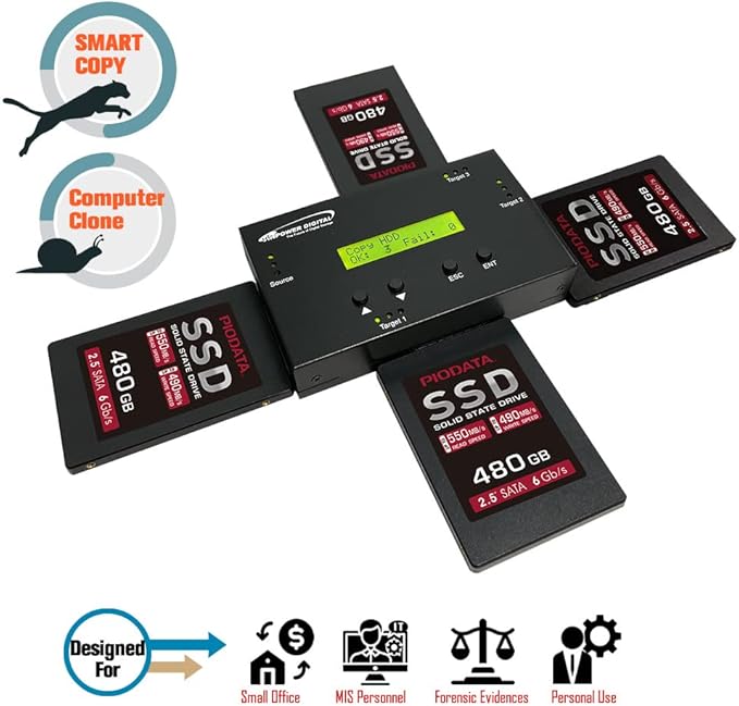 Vinpower 1 to 3 SATA 2.5" & 3.5" Hard Disk Drive/Solid State Drive Clone - Image 7