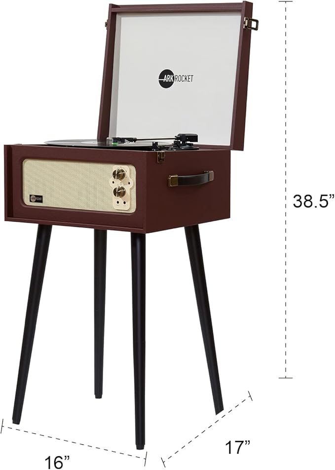 Arkrocket Discovery II 3-Speed Bluetooth Record Player Retro Console Turntable - Image 8