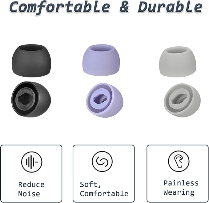 6 Pairs Replacement Eartips for Samsung Galaxy Buds Pro Headphones, Silicone - Image 5