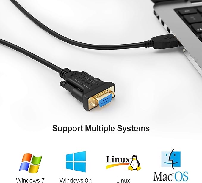 CableCreation USB to RS232 Serial Adapter, 10 Feet USB to DB9 Female Converter - Image 5