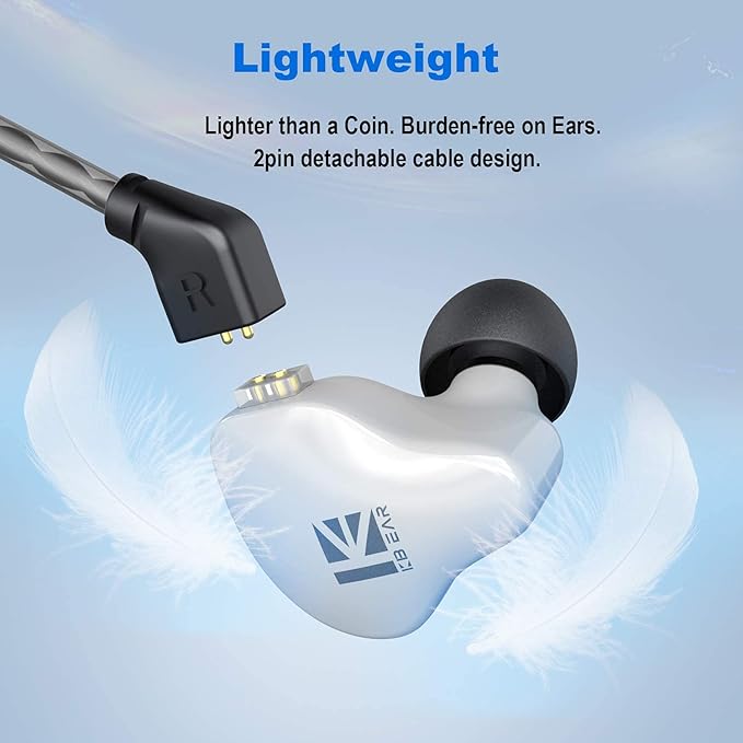 YINYOO KBEAR KS1 Bass Earbuds, Wired Earbuds in Ear Monitor, Vocals Forwards - Image 4
