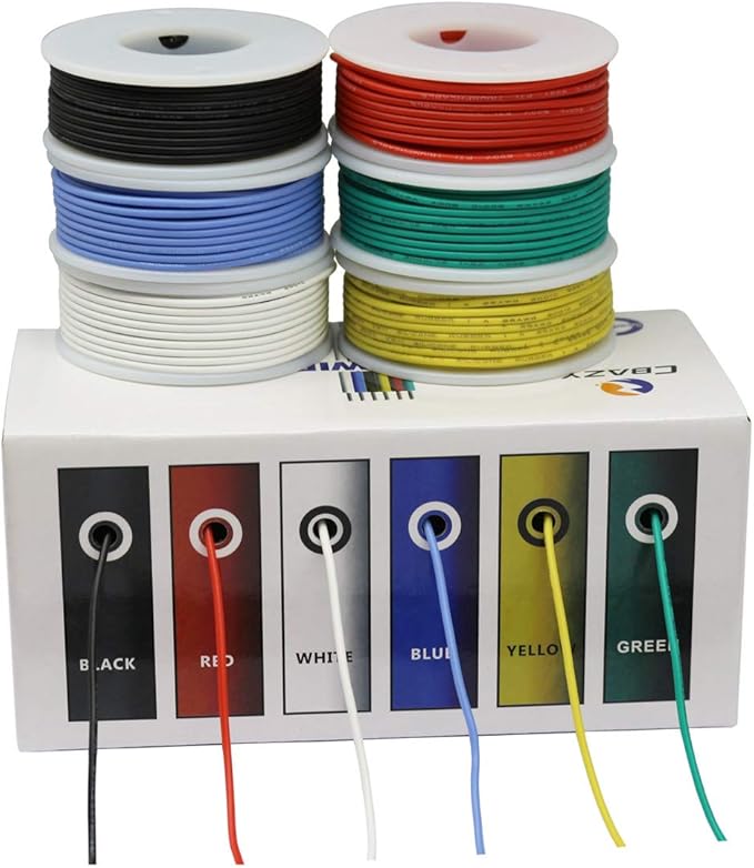 Hook up Wire Kit 30 Gauge Flexible Silicone Rubber Electric Wire 6 Colors 32.8 - Image 6