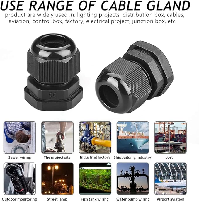 PENGLIN Cable Glands 1" NPT Nylon Cable Connector, Strain Relief Cord Connector - Image 5