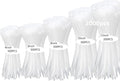 2000 PCS Zip Ties Assorted Sizes 4+6+8+10+12 Inch Self-locking Nylon Cable ties by MasiStranth