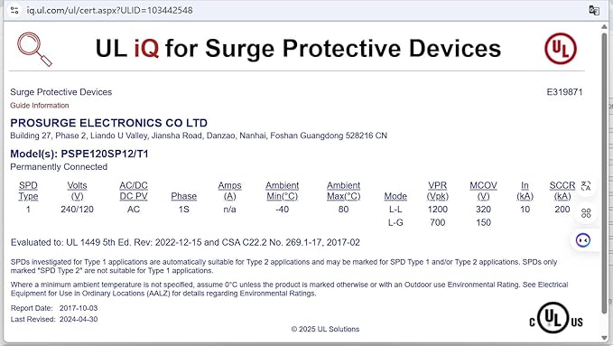 Whole House Surge Protection Device, Outdoor or Indoor, Single-Phase, 3-Wire - Image 9