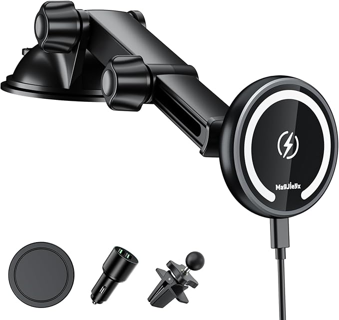 for Magnetic Magsafe Car Mount Charger, Wireless Car Charger by MAGJIEYX