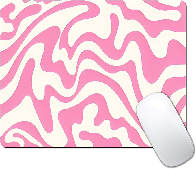 Abstract Pink Topographic Custom Mouse Pad by IMAYONDIA
