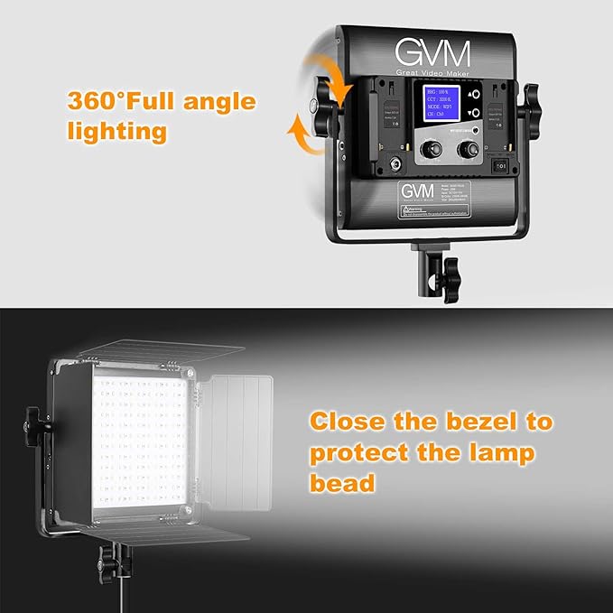 GVM RGB LED Video Light, 800D Studio Light - Image 8
