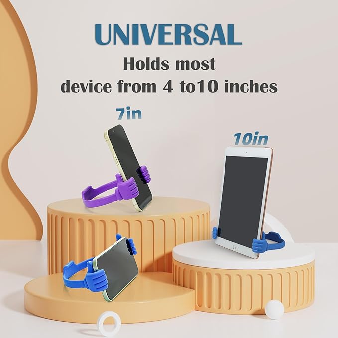 Honsky Cell Phone Stand Holder 2-Pack, Thumbs Up Lazy Phone Stand, Universal - Image 3