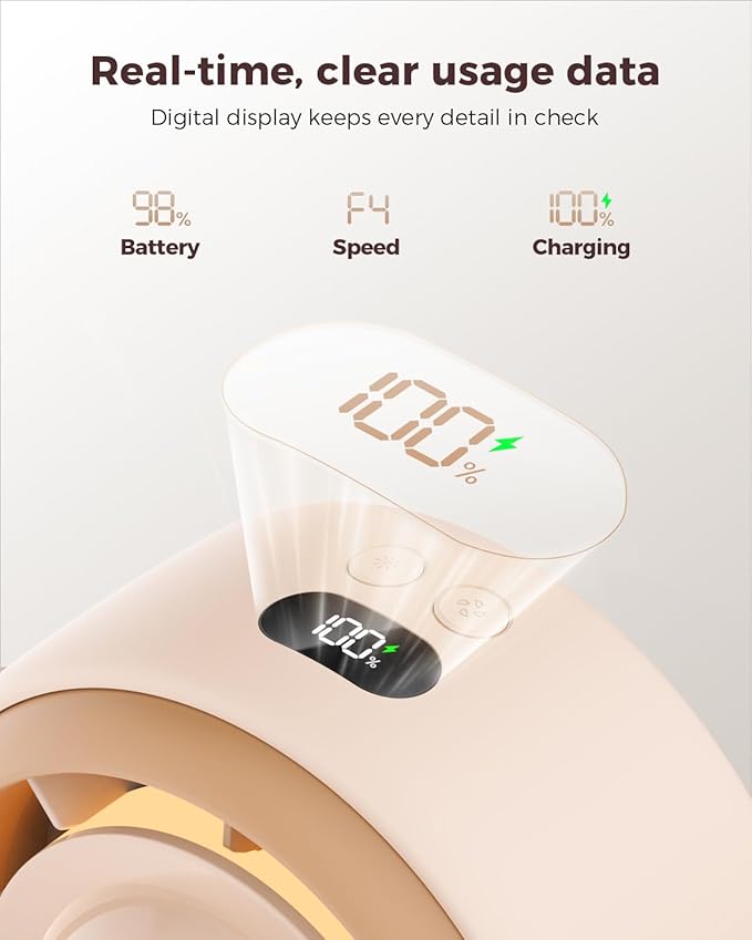 SWEETFULL Baby Stroller Fan - 4000mAh Rechargeable 4-Speed Quiet - Image 5