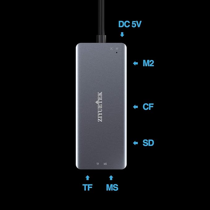 CF Card Reader, USB 3.0 to Compact Flash Memory Card Reader Adapter 5Gbps Read - Image 2