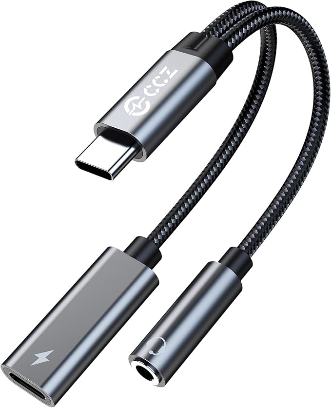 USB Type C to 3.5mm Headphone and Charger Adapter, 2 in 1 USB C to Aux Audio - Image 9