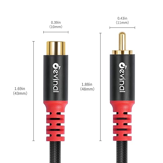 Devinal RCA Female to Male Extension Cable - Image 4