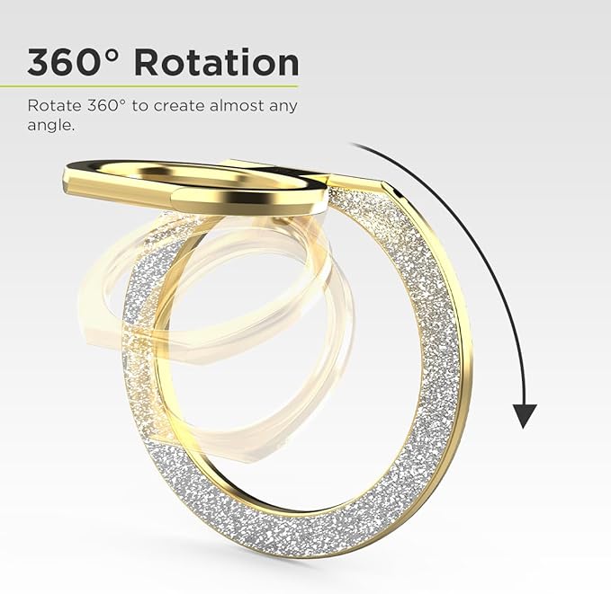 PureGear Magnetic Phone Grip Ring Stand, Magnetic Phone Ring Holder - Image 5