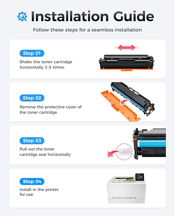 206X Toner Cartridge Set 4-Pack High Yield Replacement - Image 4