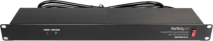 StarTech.com 4U Wall Mount Network Rack & 1U Server Rack Shelf & 8 Outlet by StarTech