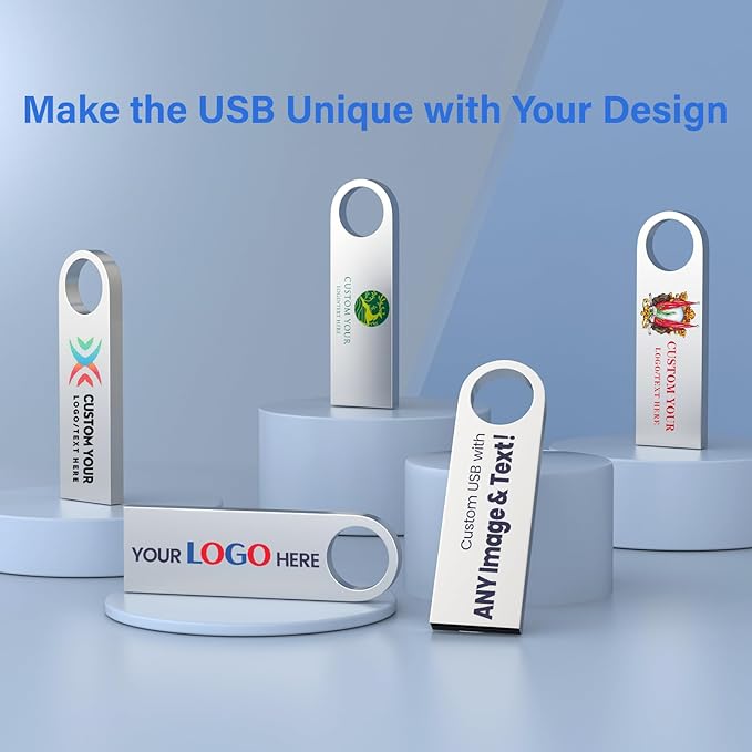 Customizable Flash Drives 2GB, Wooolken Personalized USB 2.0 Thumb Drives - Image 5