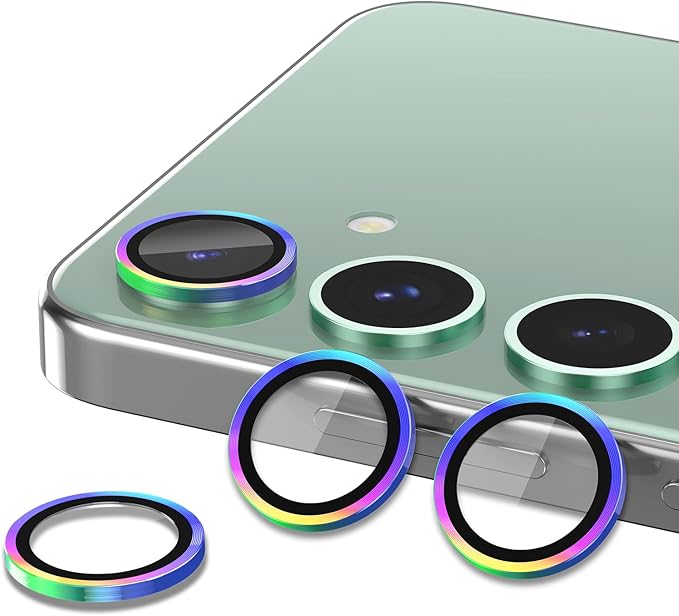for Samsung Galaxy S24 FE Camera Lens Protector, Individual Metal Ring Tempered - Image 2