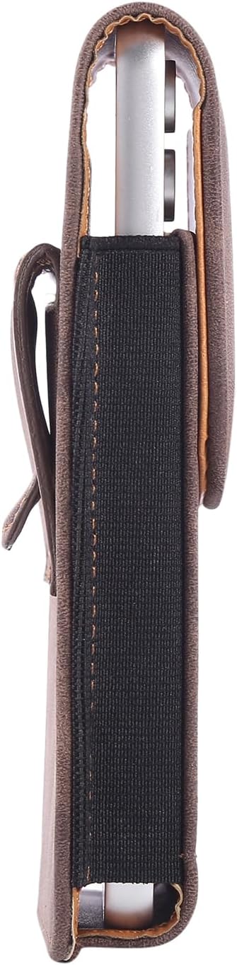 Universal Phone Holster Phone Pouch Case Belt Clip Belt Loops Card Slot Faux - Image 5