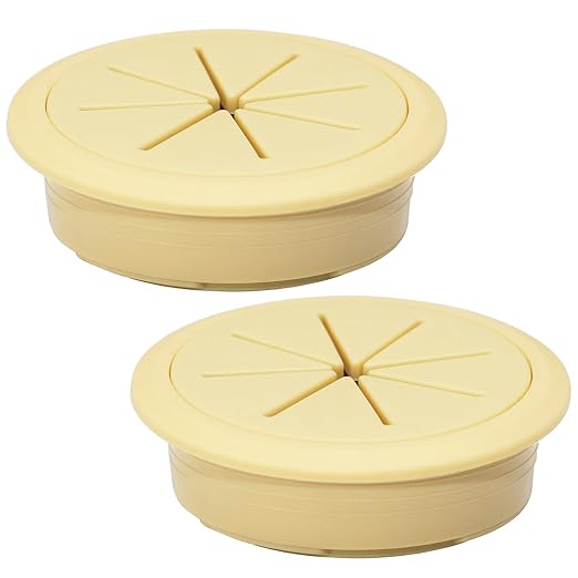 2 Pcs Desk Grommet 3-1/8" / 80 mm, Desk Hole Cover by EASYEAH