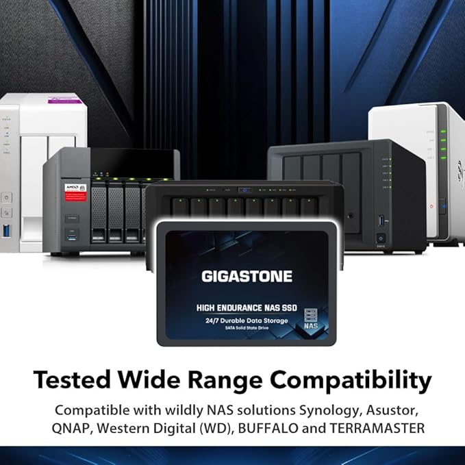 Gigastone 1TB NAS SSD Drive 24/7 Durable TLC High Endurance RAID Data Storage - Image 7