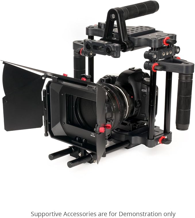 Power DSLR Camera Cage with MB-600 Matte Box Combo Kit. 4x4 Filter Holders - Image 2