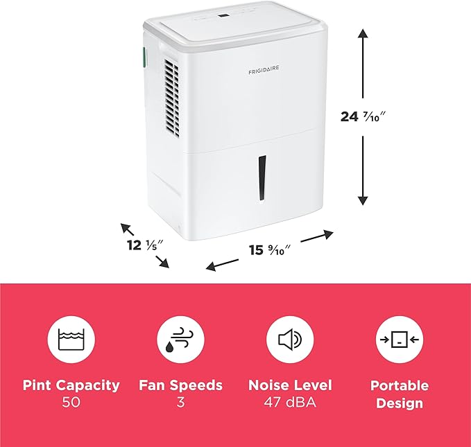 Frigidaire 50-Pint Portable Dehumidifier - Image 3