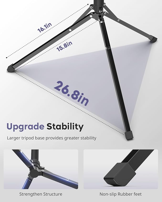 Aureday Phone Tripod, Remote and Phone Holder, Overhead & Selfie Stick - Image 4